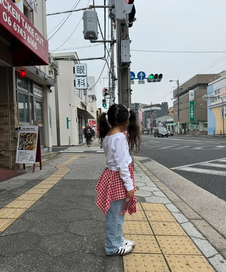waist mark check skirt【70-150cm】
