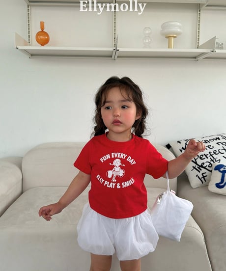 【予約商品】【ELLYMOLLY】vintage short tee 【80-130cm】