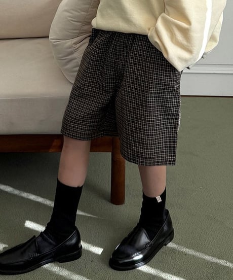 【予約商品】【ELLYMOLLY】check half pants【80-130cm】