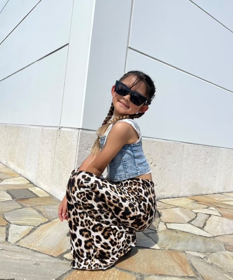 【Melia.original】leopard flare pants【80-140cm】