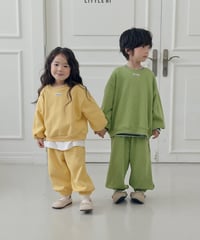【LITTLE HI】【予約商品】color sweat setup -PANTS-【80-120cm】