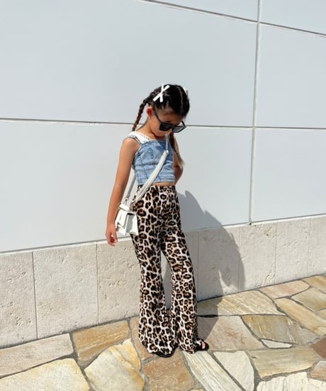 【Melia.original】leopard flare pants【80-140cm】