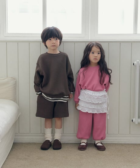【LITTLE HI】【予約商品】rib knit setup-short pants-【80-120cm】