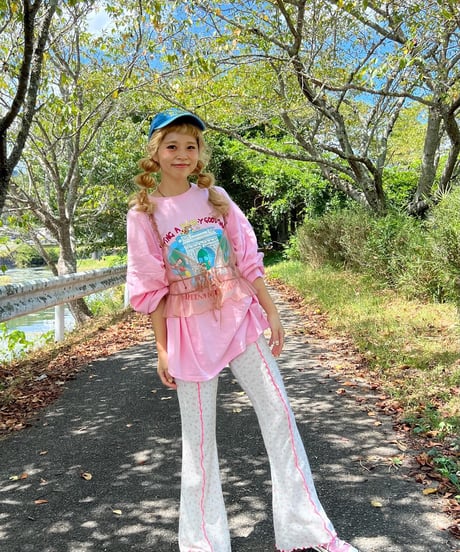 【Melia.original】Flower mellow flare pants -MOM-