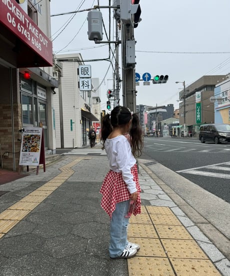 offshoulder simple ribbon long tee【70-150cm】