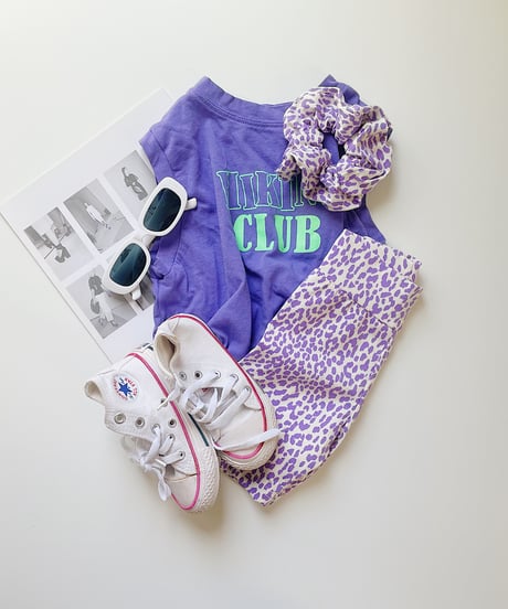 【Melia.original】color leopard biker pants -junior-