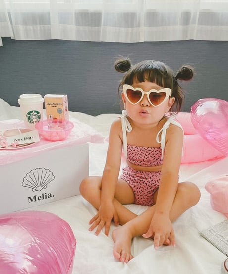 【Melia.original】Lame' leopard swim wear