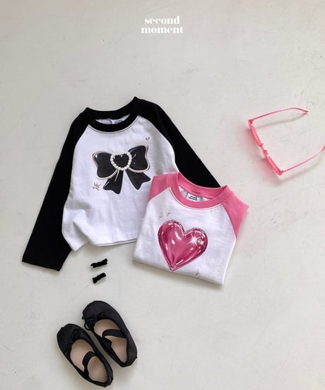 heart raglan long tee【90-150cm】