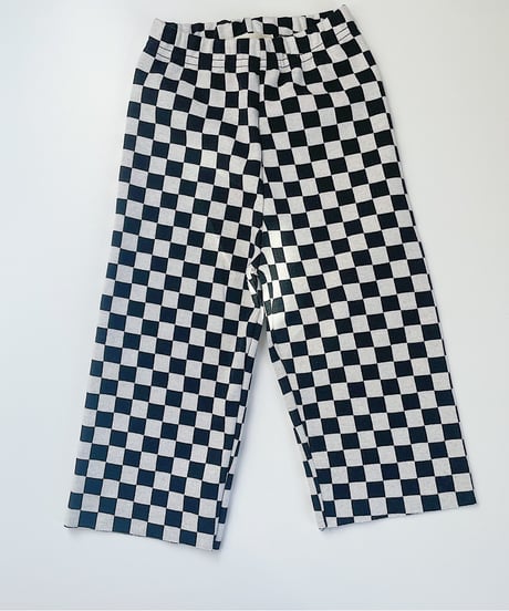 【Melia. original】checker "straight" pants -junior-