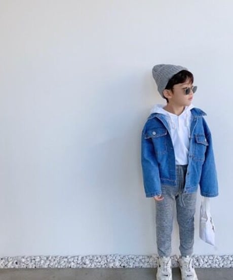 simple layered hoodie tops 【90-150ｃｍ】