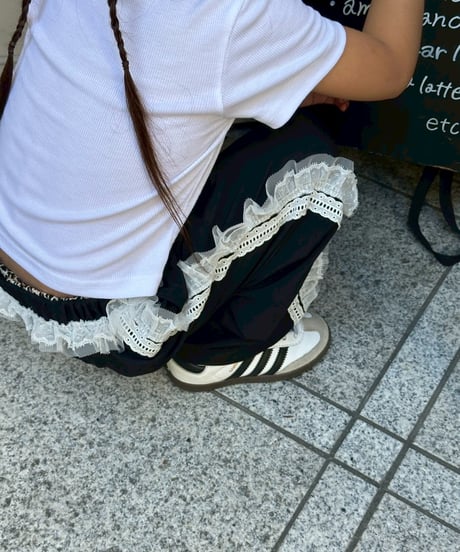 nylon side lace line pants【80-150cm】