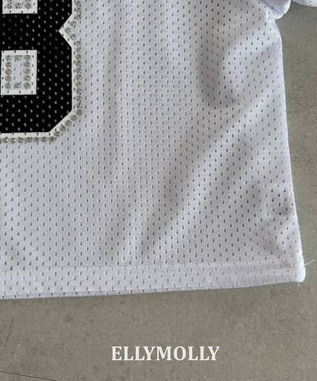 【予約商品】【ELLYMOLLY】number mesh Tee【80-130cm】