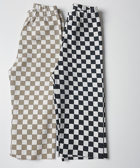 【Melia. original】checker "straight" pants -junior-