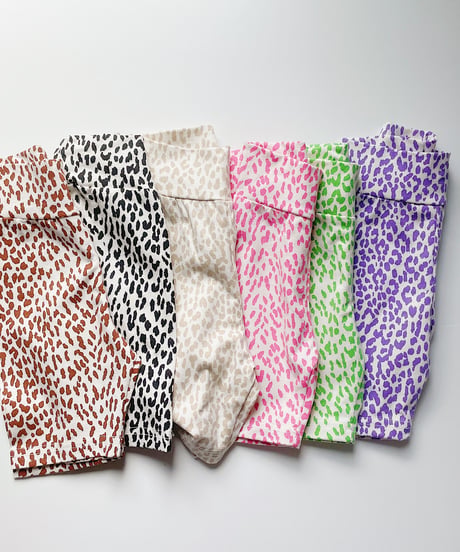 【Melia.original】color leopard biker pants -junior-