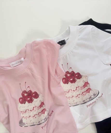 cherry cake short tee【80-150cm】