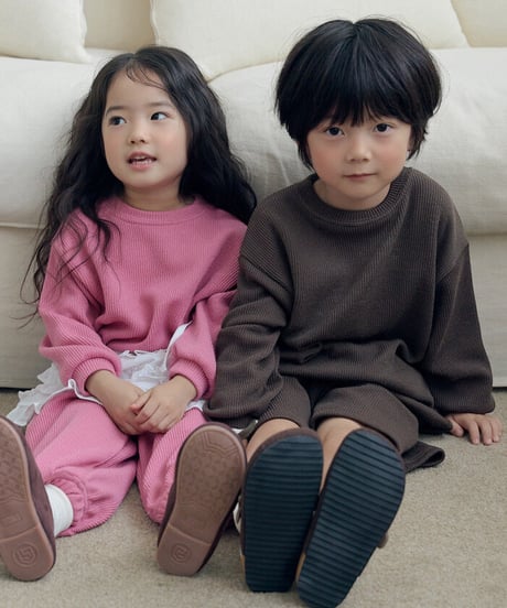 【LITTLE HI】【予約商品】rib knit setup-short pants-【80-120cm】