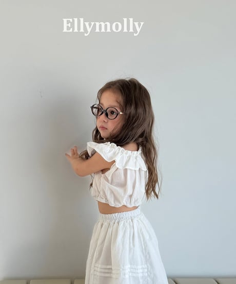 【予約商品】【ELLYMOLLY】3way offshoulder frill blouse【80-130cm】