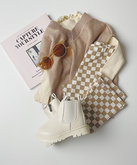 【Melia. original】checker " flare” pants