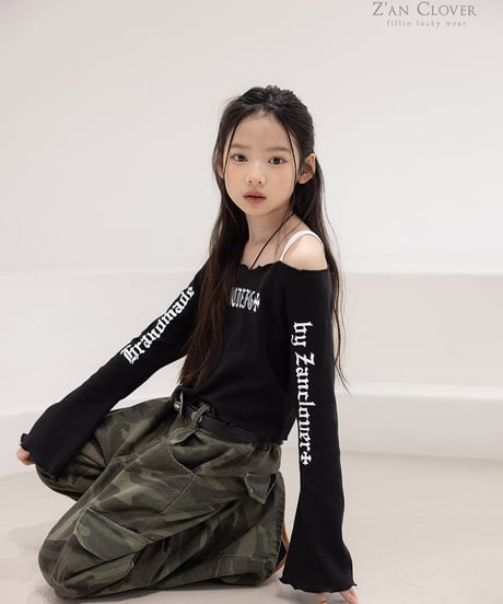 open shoulder long tee【70-150cm】