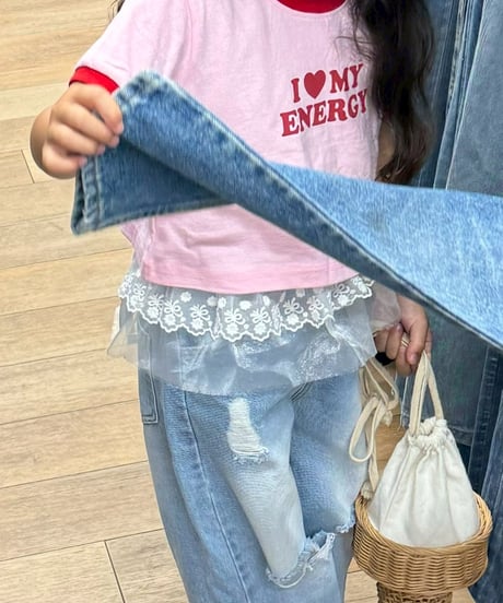 I♡energy short ringer tee【90-150ｃｍ】