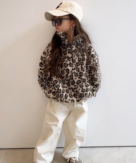 【Melia.original】Leopard half zip setup -トップス-