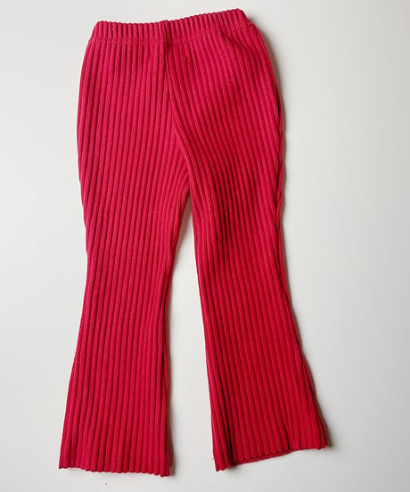 【Melia.original】Red rib  flare pants