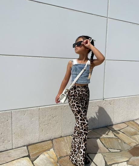 【Melia.original】leopard flare pants【80-140cm】