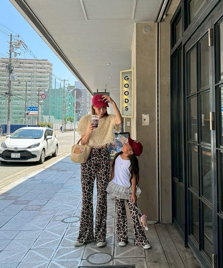 【Melia.original】leopard flare pants【80-140cm】