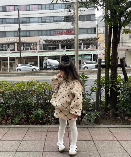 【Melia.original】Boa ribbon half zip pullover ※トップス※
