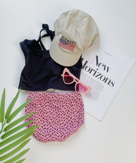 【Melia.original】Lame' leopard swim wear