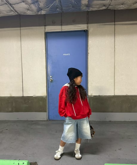 RED simple sweat pullover【90-160cm】
