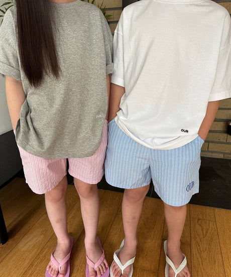【OUR】stripe short pants【90-160cm】