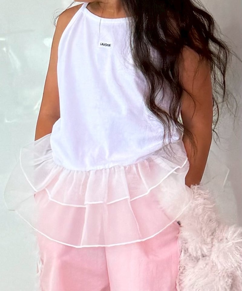 andwang Ruffle frill cami onepiece 値下げ不可 andwang Ruffle frill cami onepiece white - メルカリ