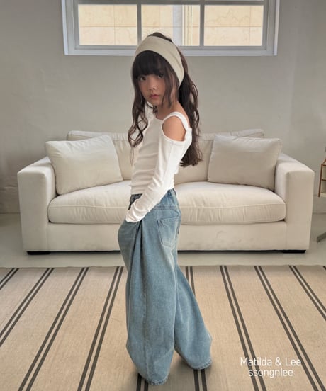 one shoulder long tee【80-150㎝】