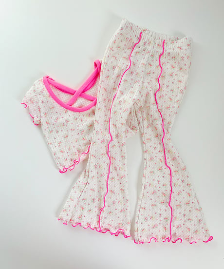 【Melia.original】Flower mellow set up※トップス※