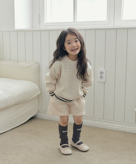 【LITTLE HI】【予約商品】rib knit setup-short pants-【80-120cm】