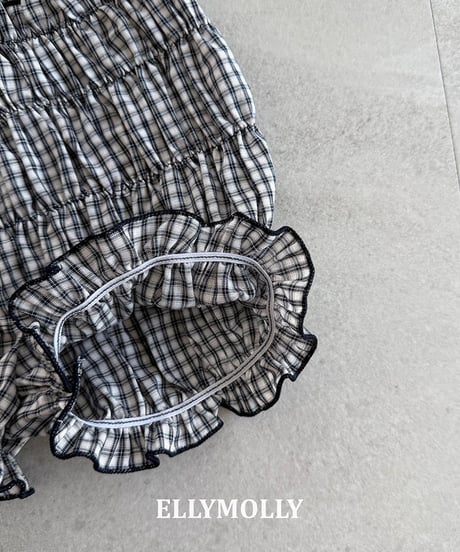 【予約商品】【ELLYMOLLY】shirring pumpkin pants【80-130cm】