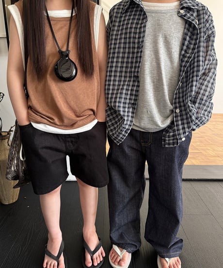 【OUR】layered tank top【90-160cm】