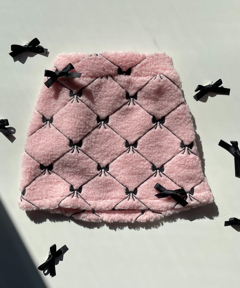 andmary ♡ baby ribbon mini skirt Msize ANDMARY】Baby ribbon mini skirt