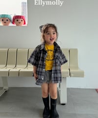 【予約商品】【ELLYMOLLY】check shirt【80-130cm】