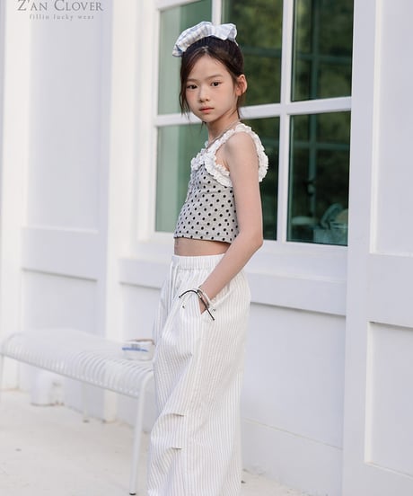 【予約商品】【ZANCLOVR】dot frill short tank【70-150cm】