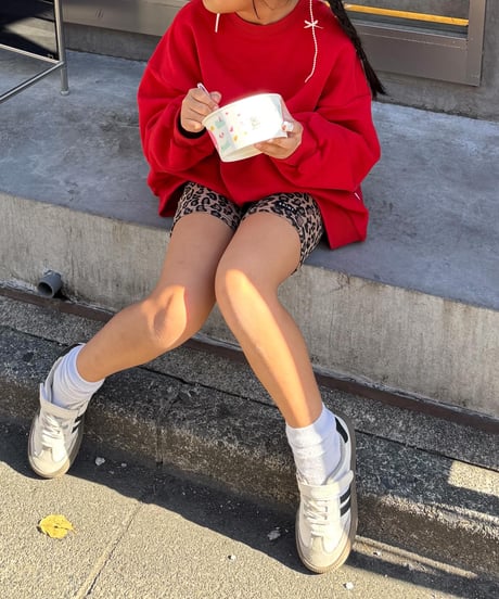 RED simple sweat pullover【90-160cm】