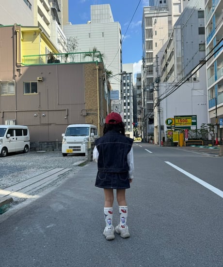 denim set up-skirt-【70-150cm】