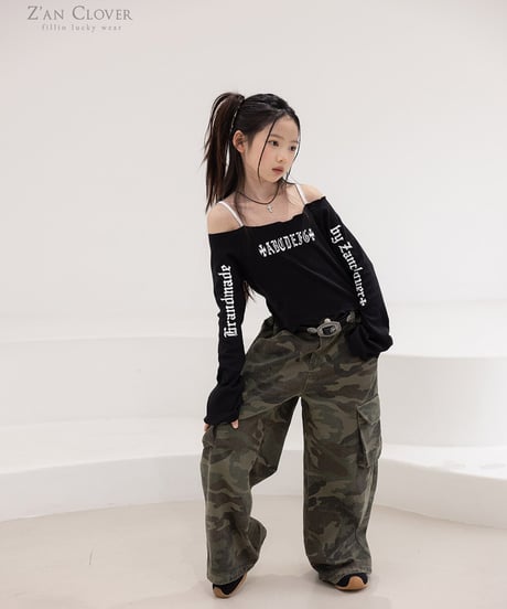 open shoulder long tee【70-150cm】