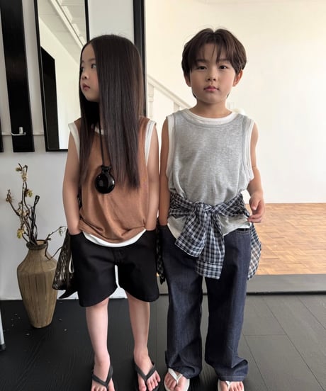 【OUR】layered tank top【90-160cm】