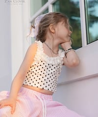 【予約商品】【ZANCLOVR】dot frill short tank【70-150cm】