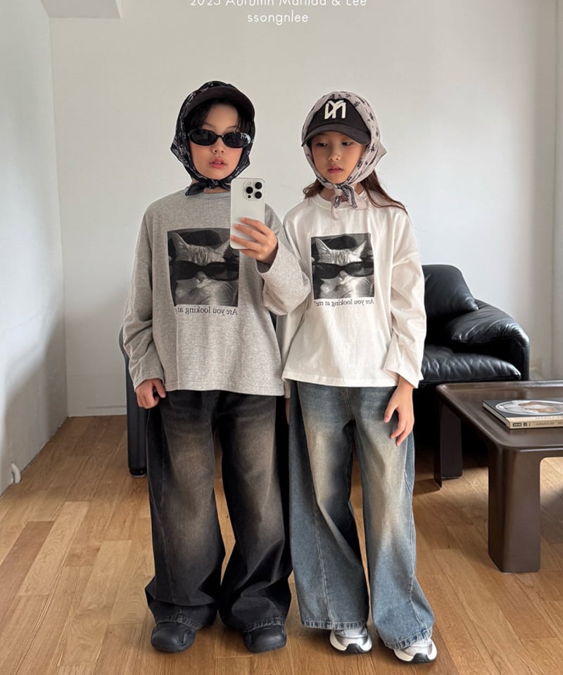 CAT long tee【80-150cm】 | Melia.