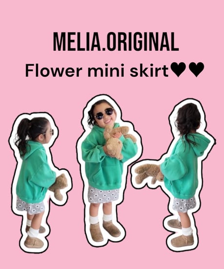 【Melia.original】flower mini skirt  -junior-