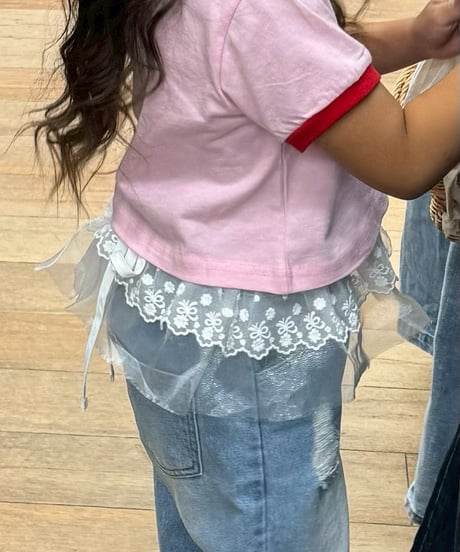 wrap frill lace