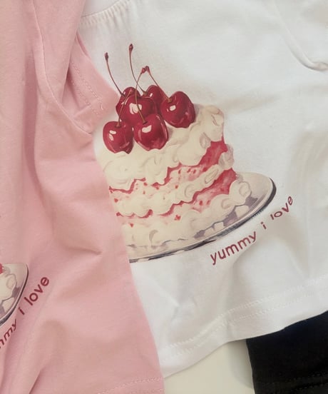 cherry cake short tee【80-150cm】
